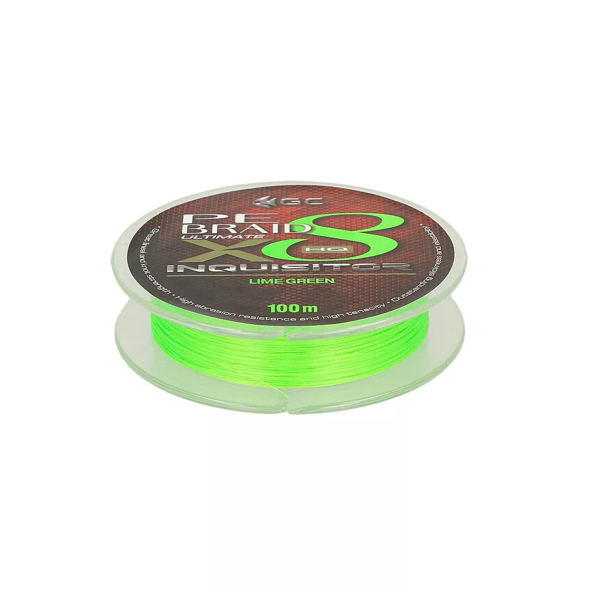 Golden Catch Braided Line Inquisitor PE X8 100m Lime Green