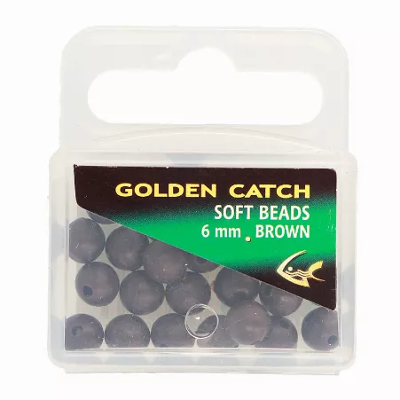 Bead Golden Catch Rubber Round 6mm - Photo №2