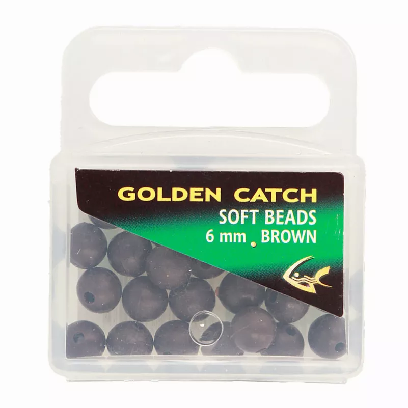 Bead Golden Catch Rubber Round 6mm - Фото №2