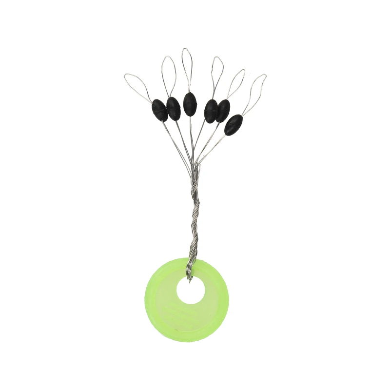 ZEOX Silicone Float Stopper Black L (100x6pcs)