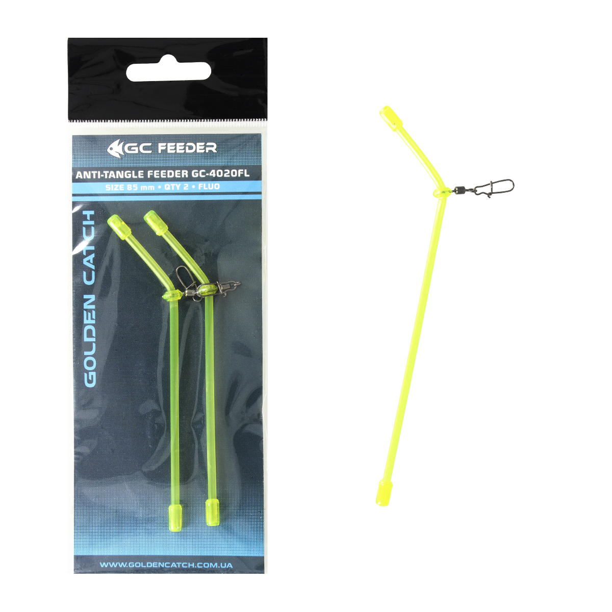 Golden Catch Anti Tangle Feeder 4020FL 85mm Fluo(2pcs)