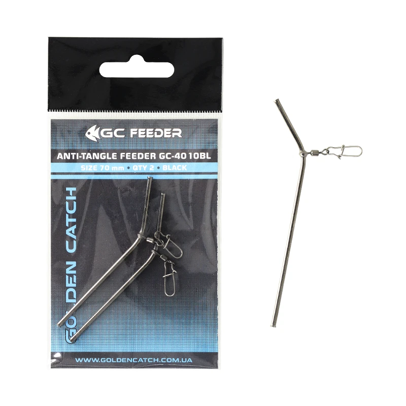 Golden Catch Anti Tangle Feeder 4010BL 70mm Black(2pcs)