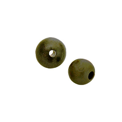 Bead Golden Catch Rubber Round 6mm (25pcs) Green