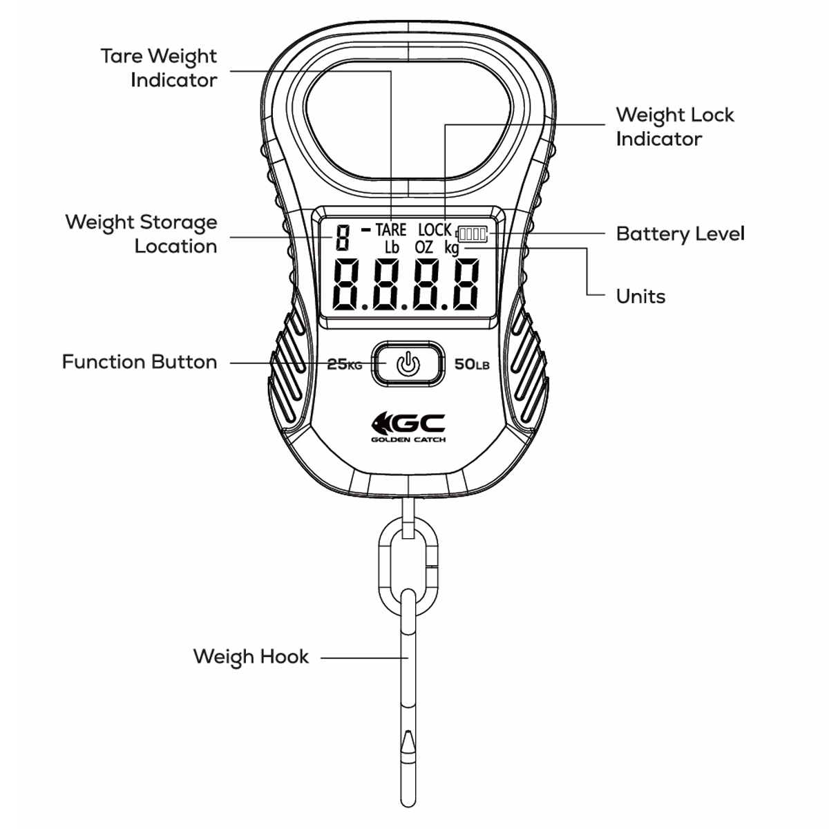 Golden Catch Mini Digital Scale 25kg - Photo №1