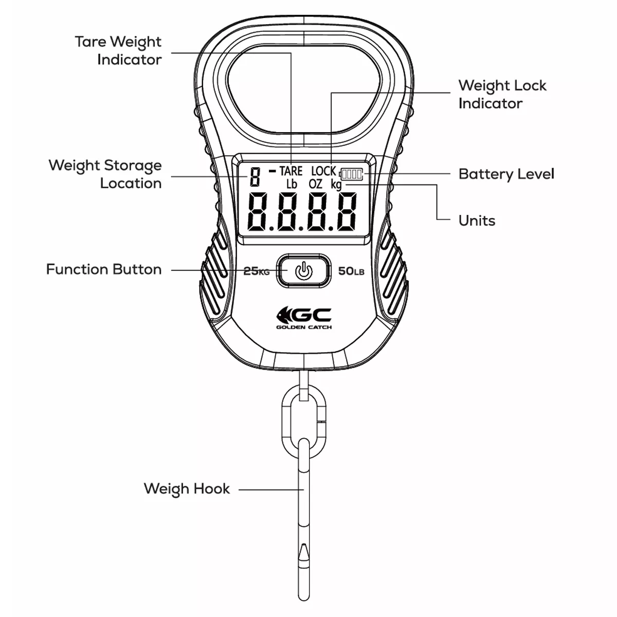 Golden Catch Mini Digital Scale 25kg - Photo №1