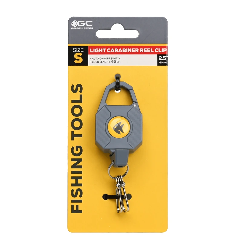 Golden Catch Light Carabiner Reel Clip - Photo №1