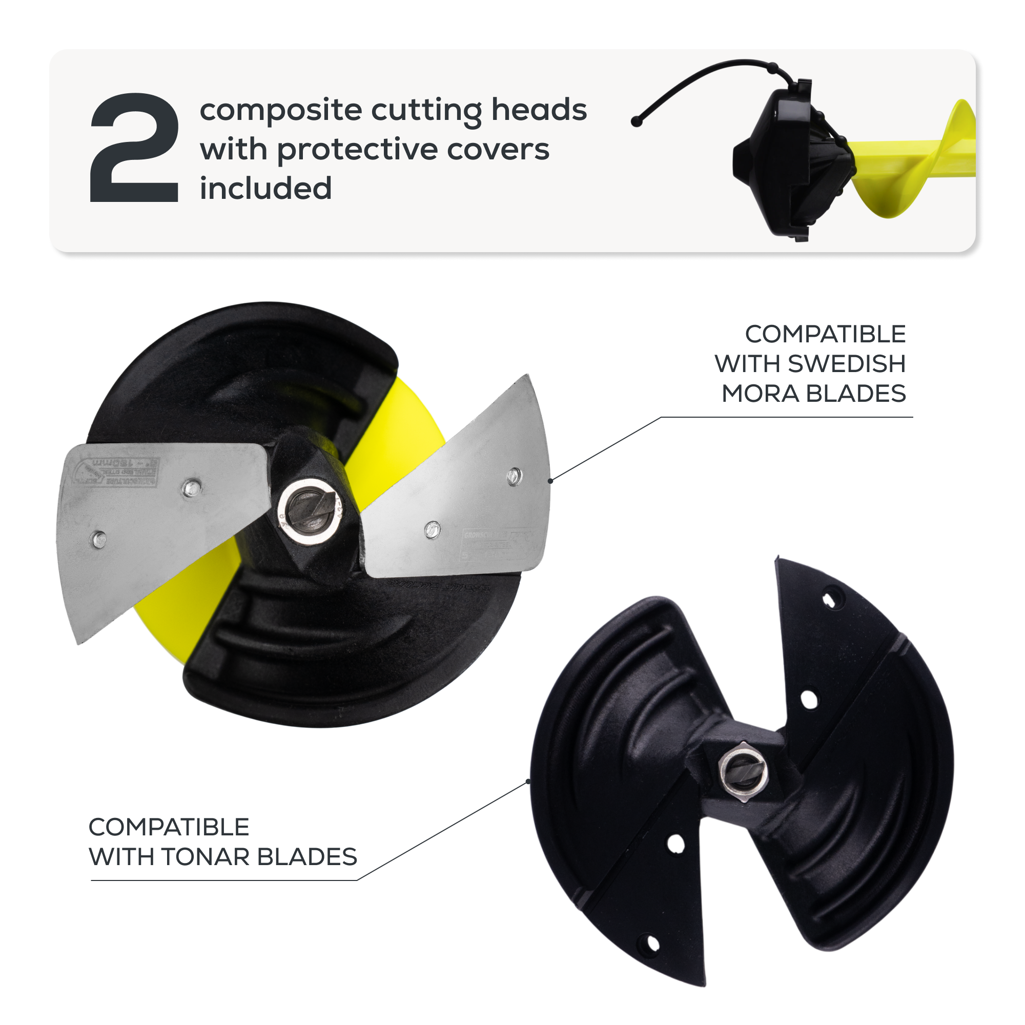 Golden Catch N-Ice Long Ice Auger 130mm (for a Drill) 2 Heads - Photo №5