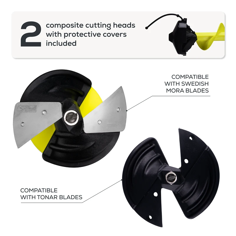 Golden Catch N-Ice Long Ice Auger 130mm (for a Drill) 2 Heads - Photo №5