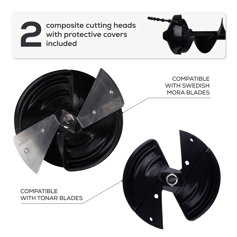 Golden Catch N-Ice Long Ice Auger 150mm (for a Drill) 2 Heads - Photo №5