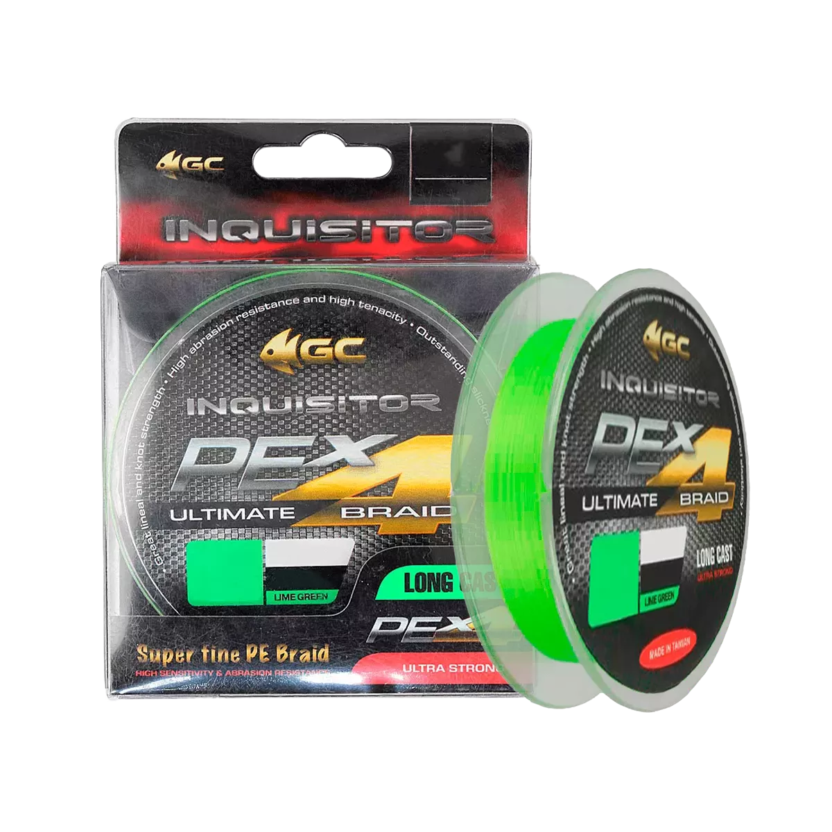 Golden Catch Braided Line Inquisitor PE X4 150m Lime Green #1.0