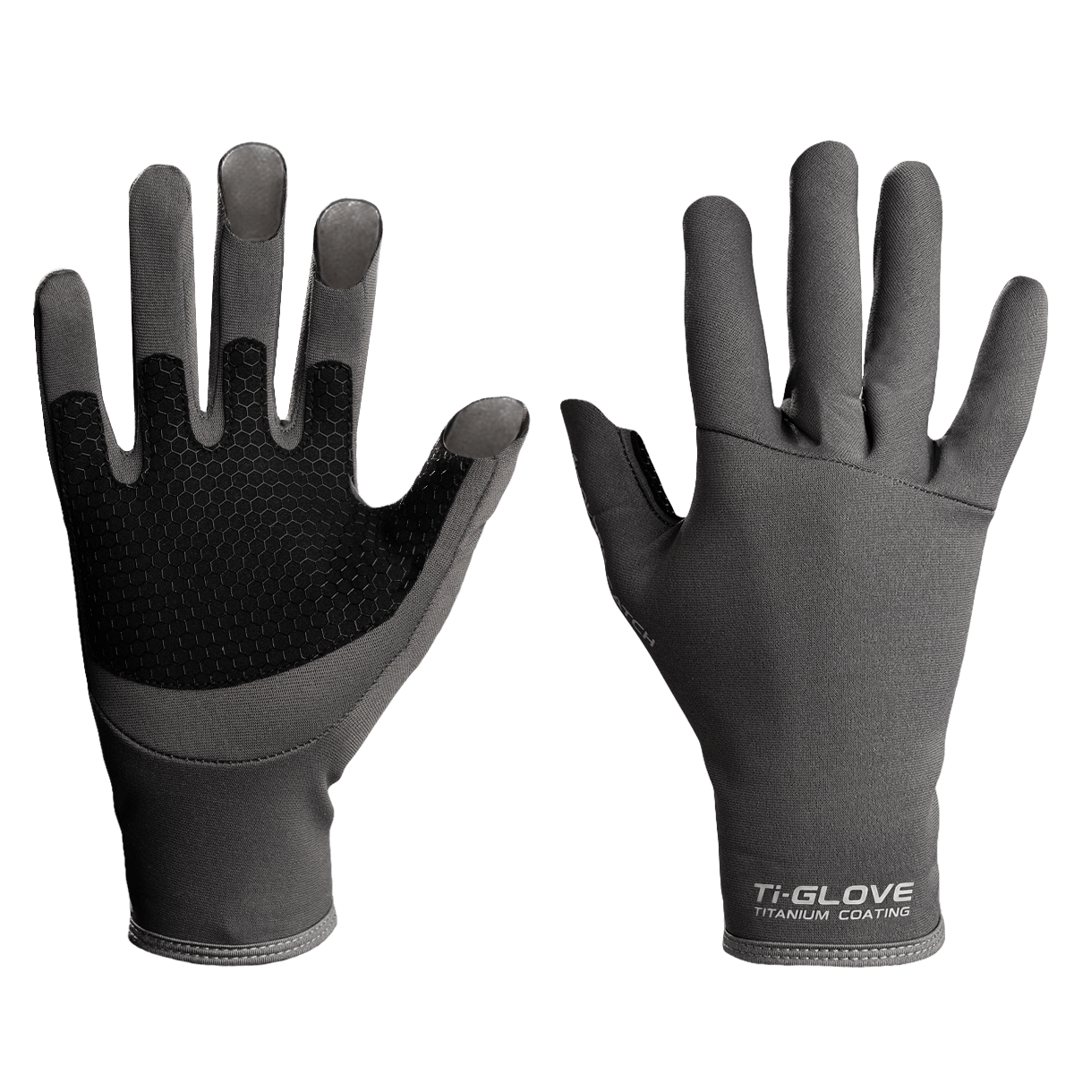 Golden Catch Gloves Titanium Fingertip Grip Grey L