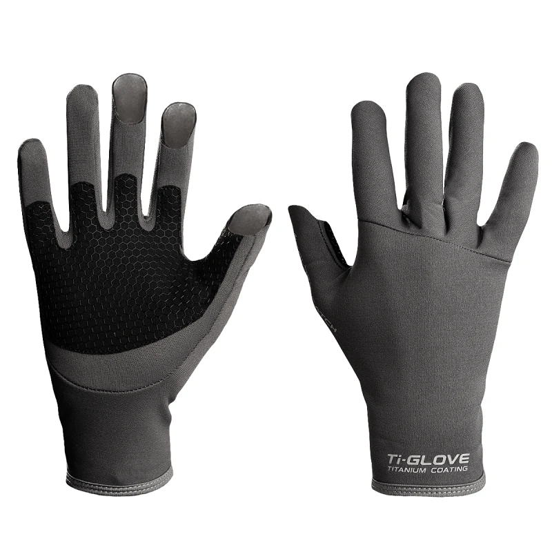 Golden Catch Gloves Titanium Fingertip Grip Grey L