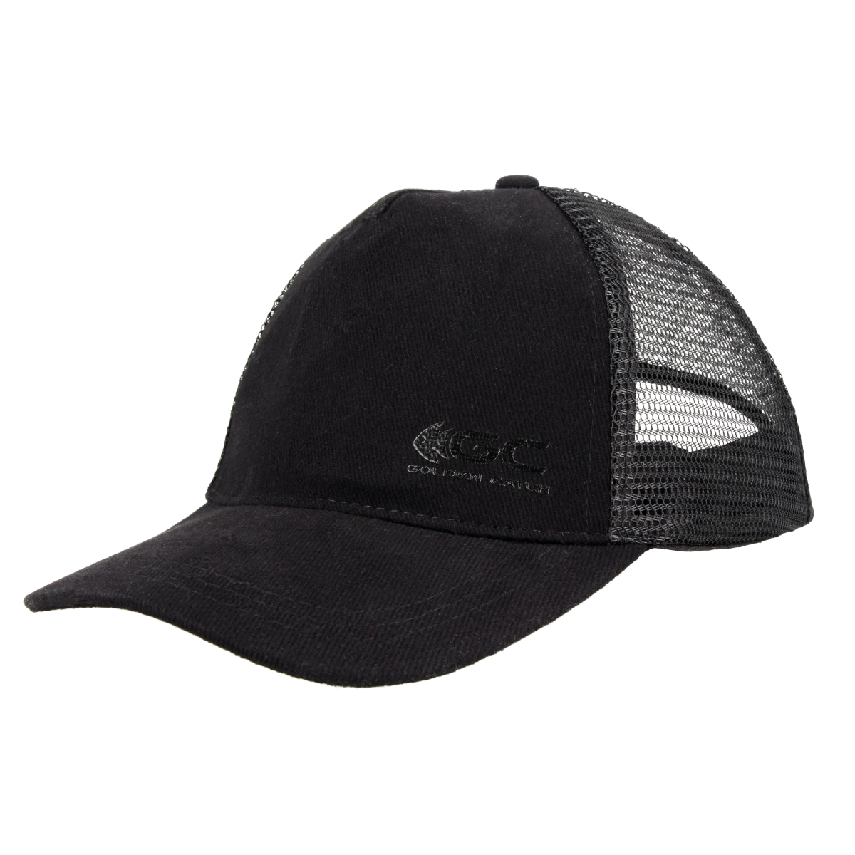 Golden Catch Cap Trucker Minimal With Mesh Black