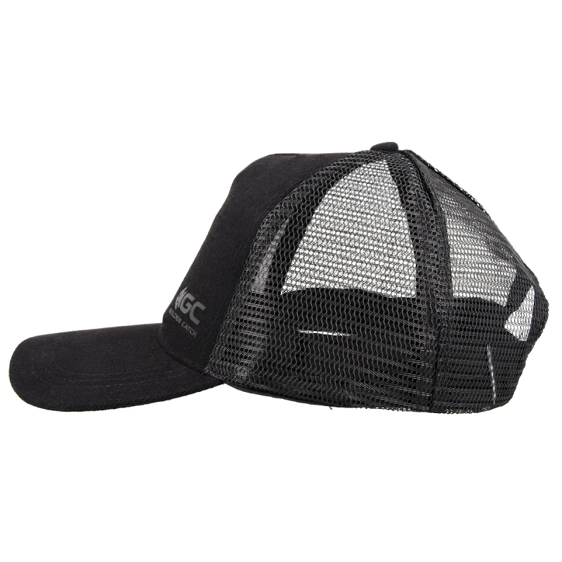 Golden Catch Cap Trucker Minimal With Mesh Black - Photo №1