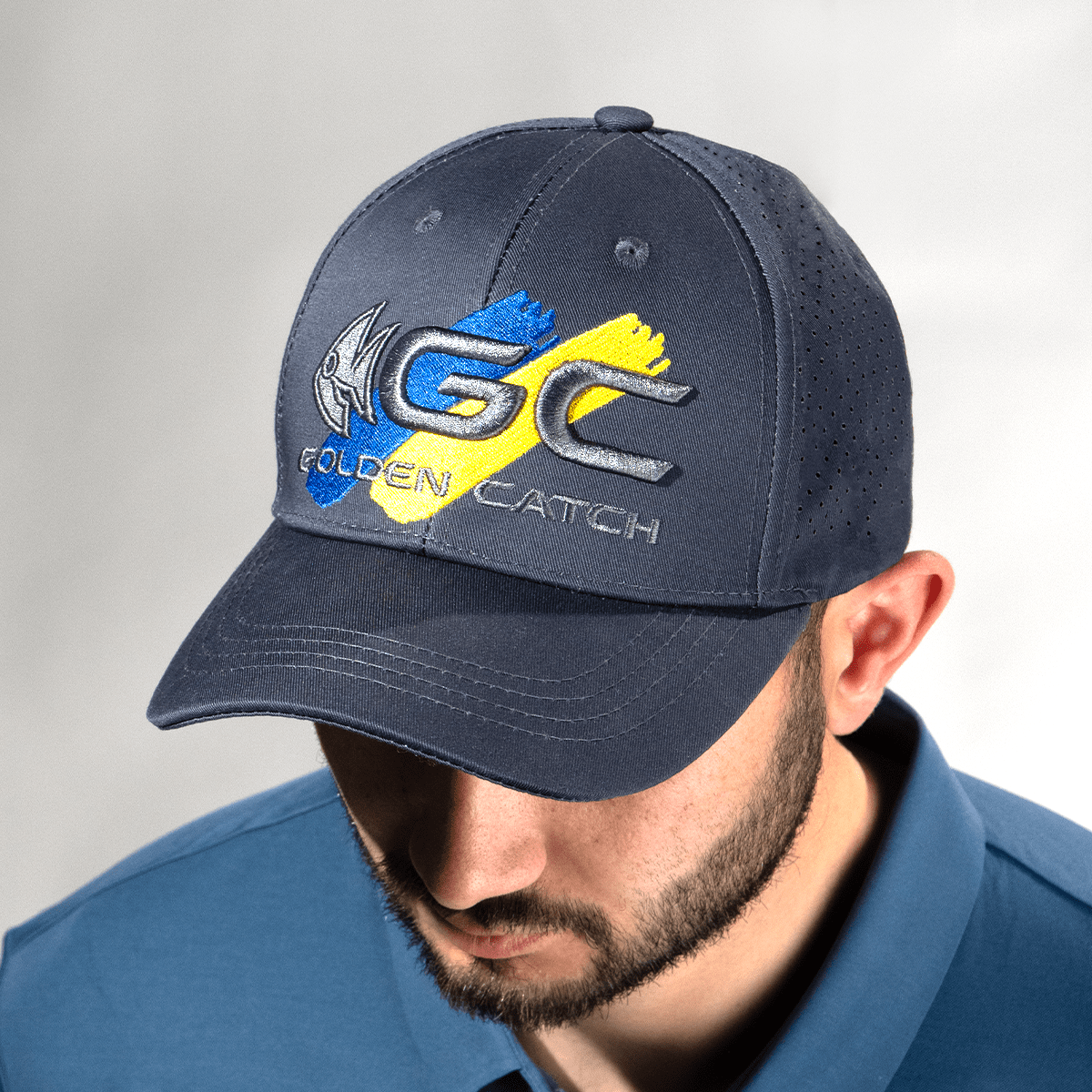 Golden Catch Mesh Trucker Cap UA Grey OSFA - Photo №5