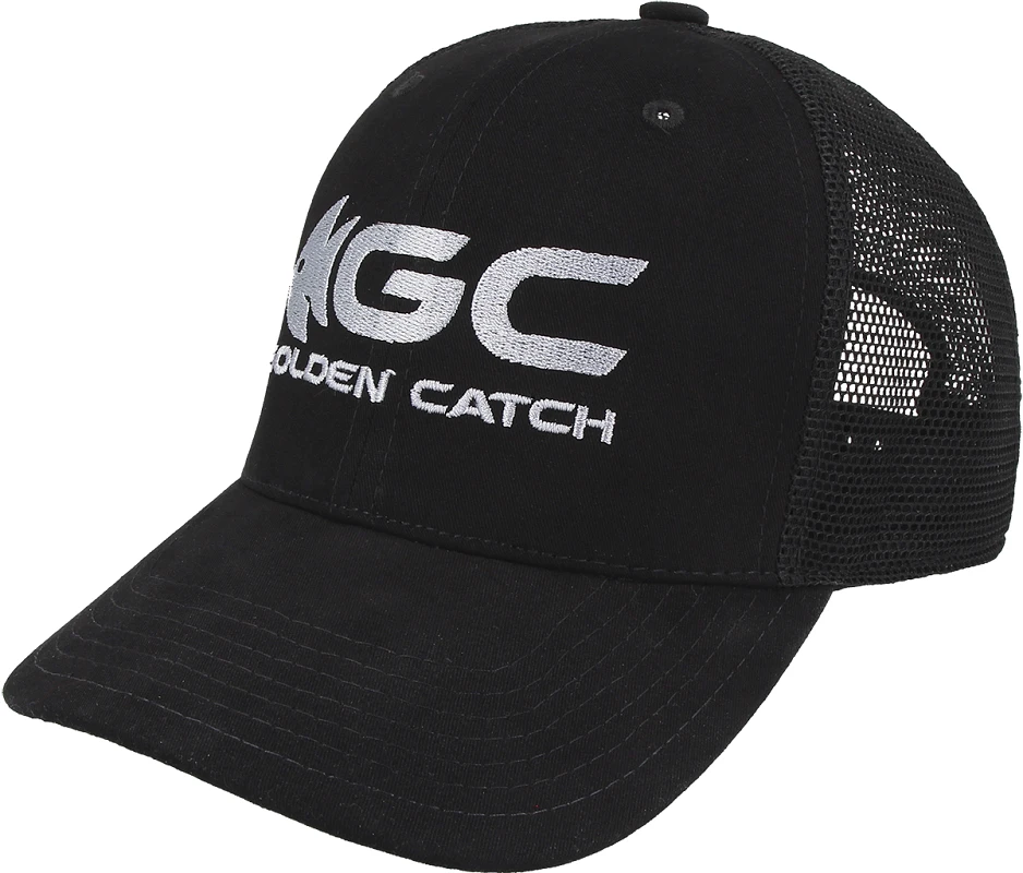 Golden Catch Cap Trucker With Mesh Black