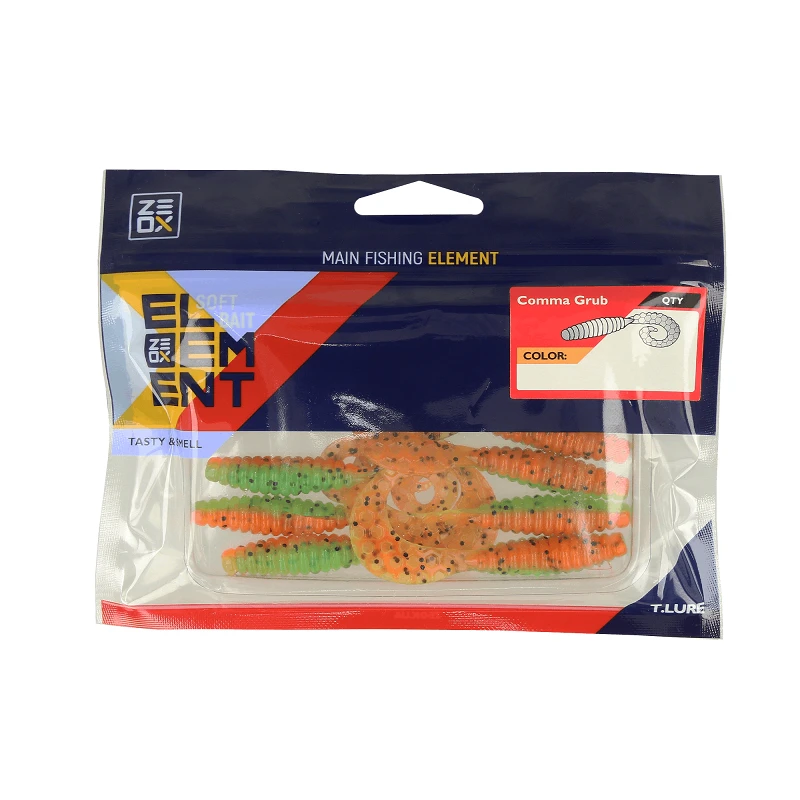 ZEOX Silicone Baits Comma Grub 3.4in. - Photo №1