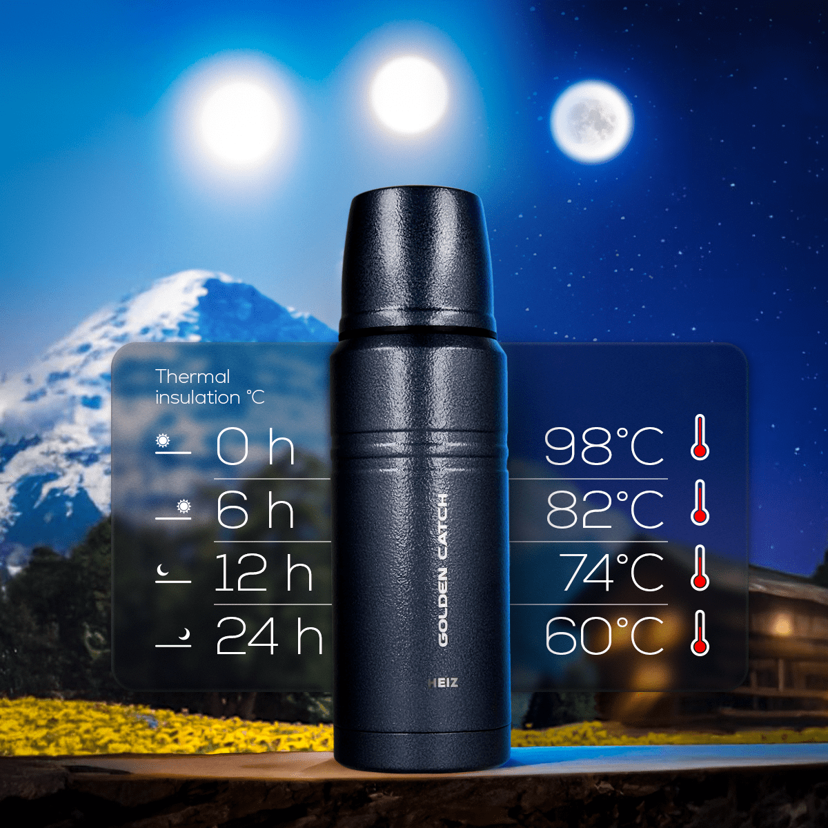 Golden Catch Vacuum Flask Heiz (bullet) - Photo №3