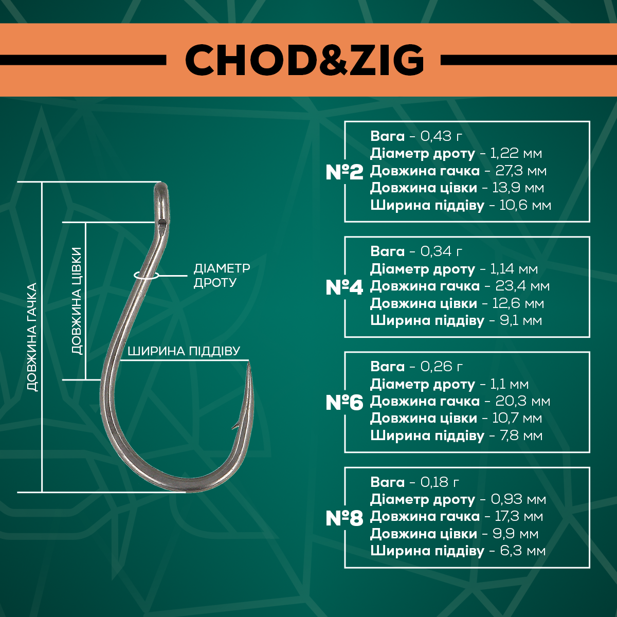 Golden Catch G.Carp Hook Chod & Zig TF - Photo №3