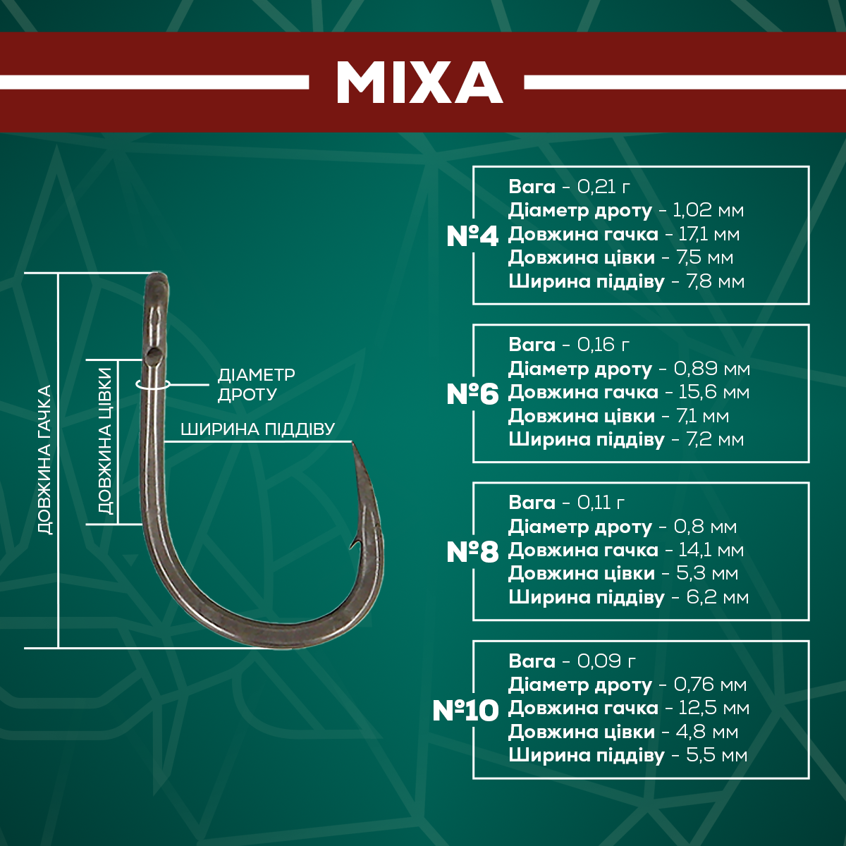 Golden Catch Hook G.Carp Mixa TF - Photo №3