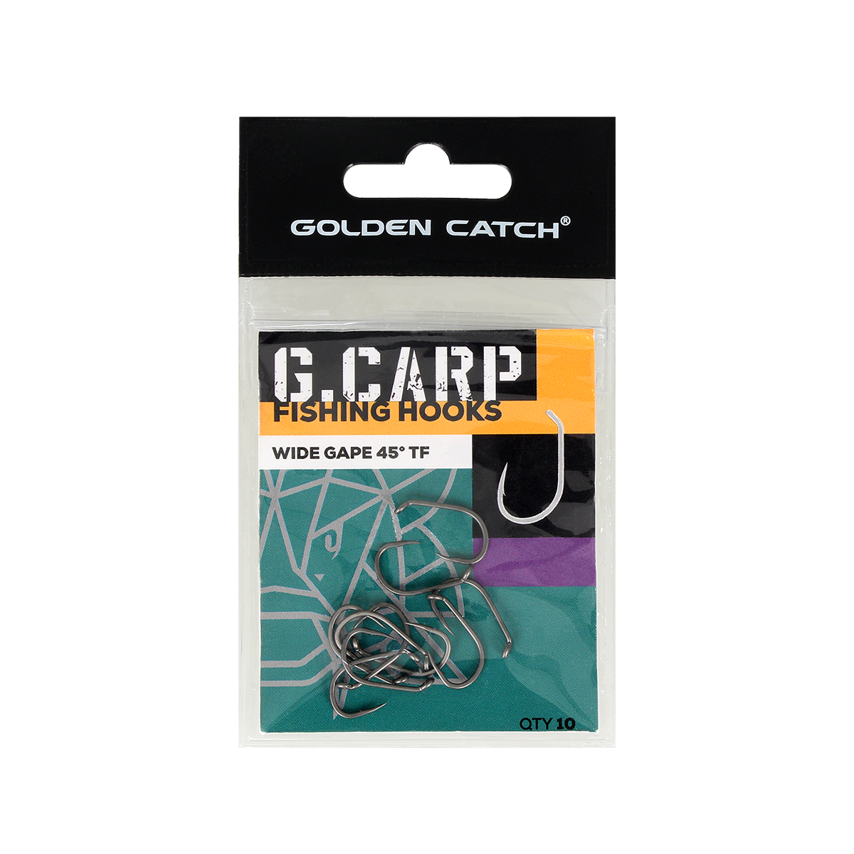 Golden Catch Hook G.Carp Wide Gape 45° TF - Photo №4