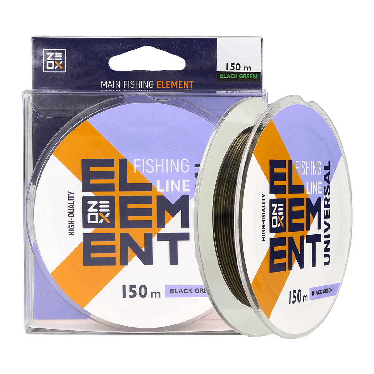 ZEOX Nylon Line Element Universal 150m Black Green 0.605mm