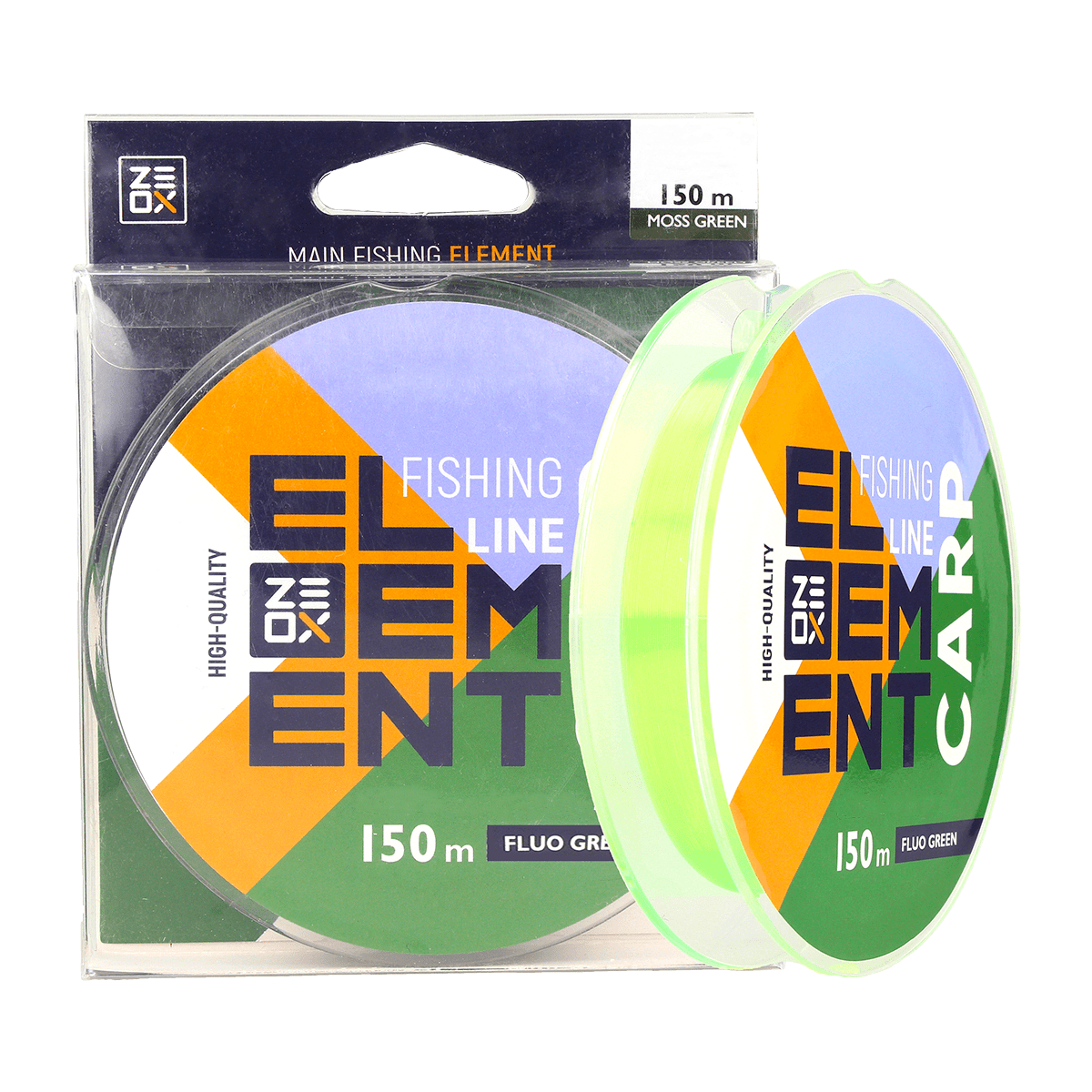 ZEOX Nylon Line Element Carp 150m Fluo Green 0.405mm