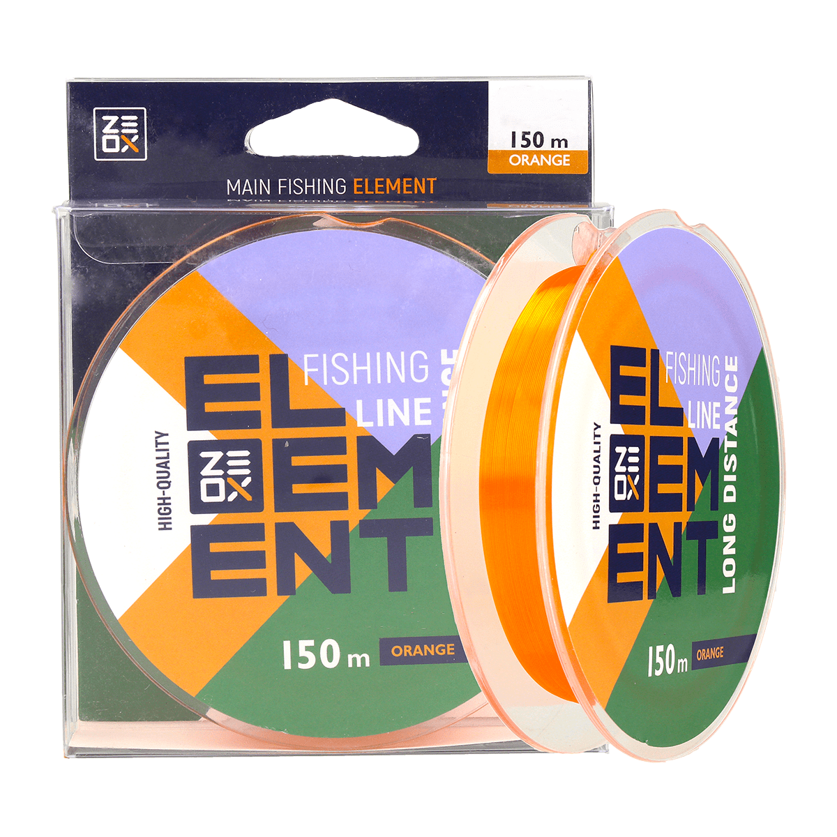 ZEOX Nylon Line Element Long Distance 150m Orange 0.350mm
