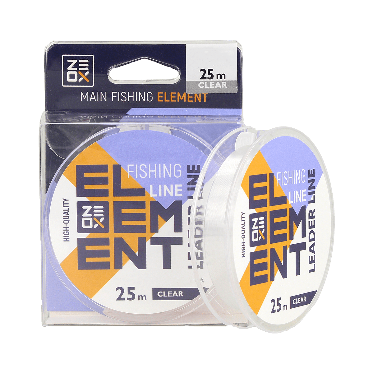ZEOX Nylon Line Element Leader 25m Clear 0.148mm