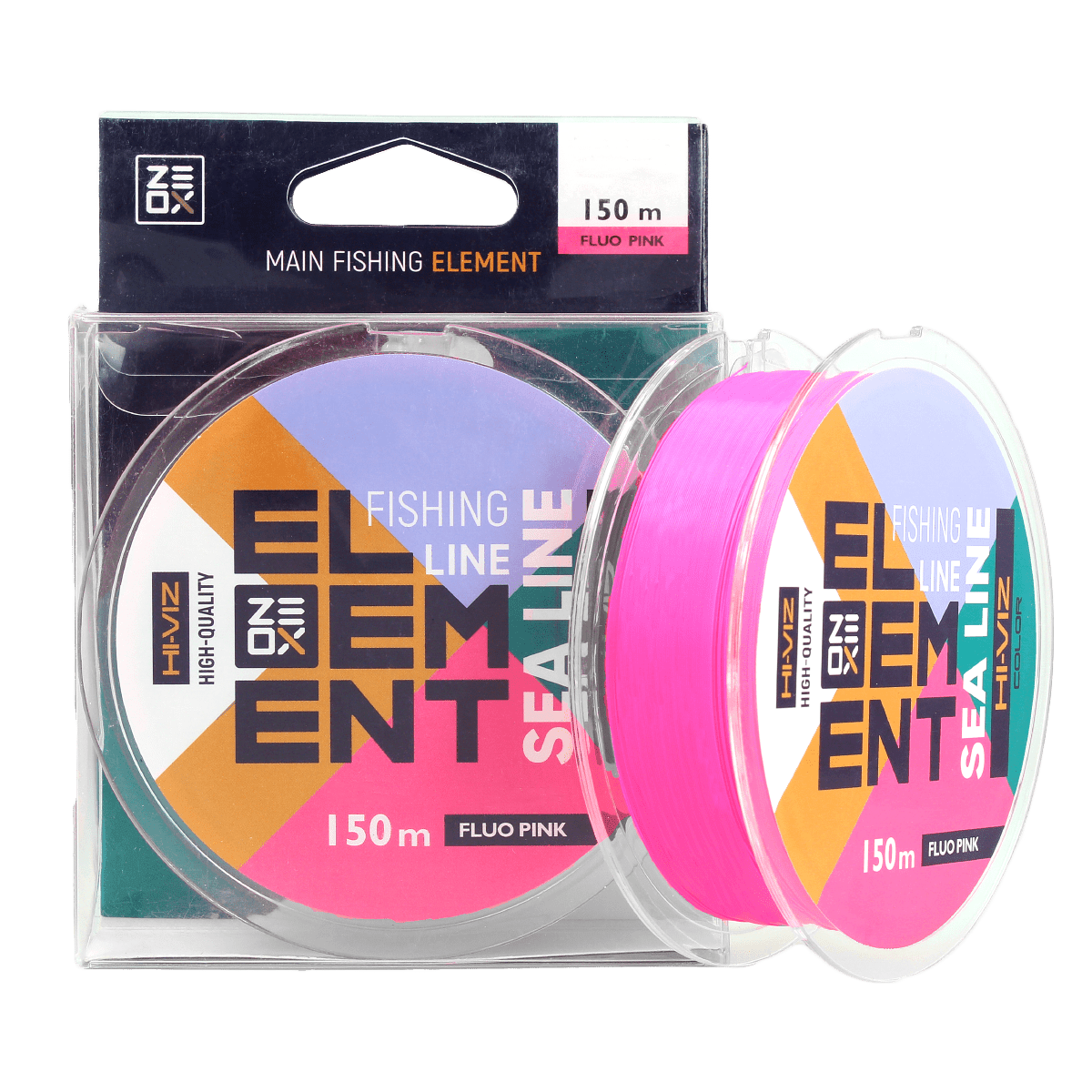 ZEOX Nylon Line Hi-Viz Element Sea 150m Fluo Pink 0.285mm