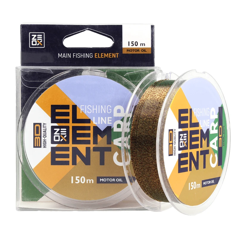 ZEOX Nylon Line 3D Element Carp 150m Motor Oil 0.256mm