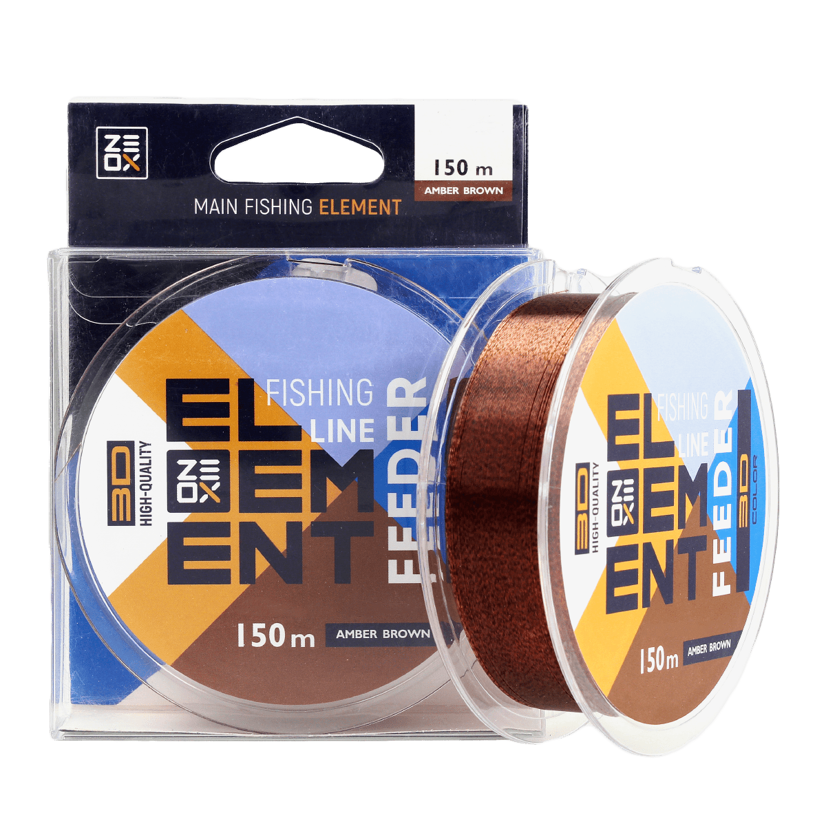 ZEOX Nylon Line 3D Element Feeder 150m Amber Brown 0.350mm