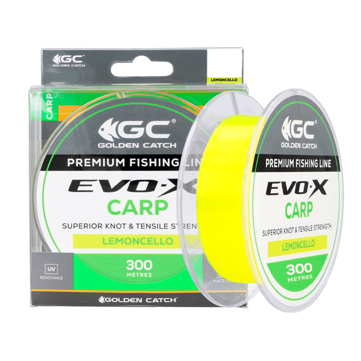 Golden Catch Nylon Line EVO-X Carp 300m Lemoncello 0.331mm