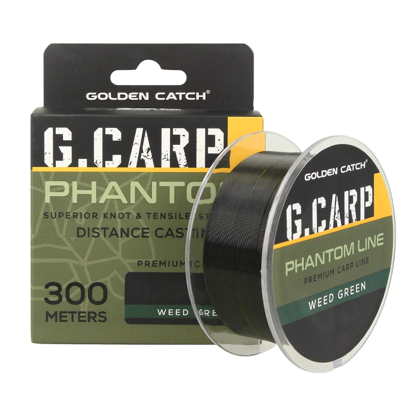 Golden Catch G.Carp Nylon Line Phantom 300m Weed Green 0.26mm