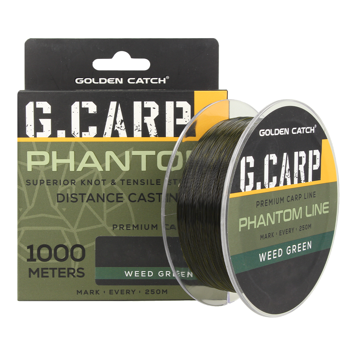 Golden Catch G.Carp Nylon Line Phantom 1000m Weed Green 0.26mm