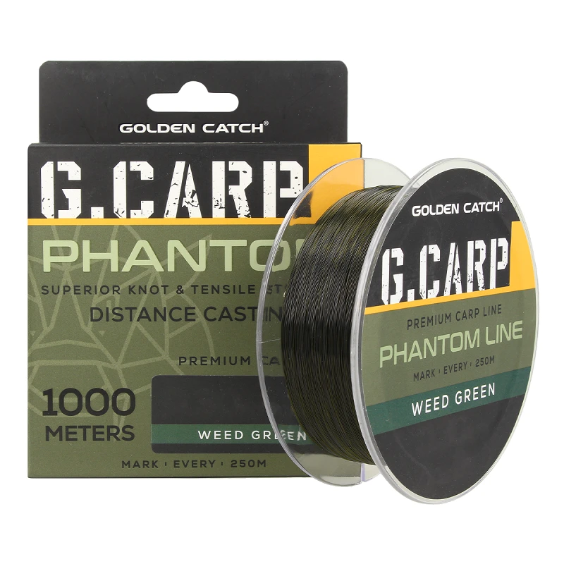 Golden Catch G.Carp Nylon Line Phantom 1000m Weed Green 0.26mm