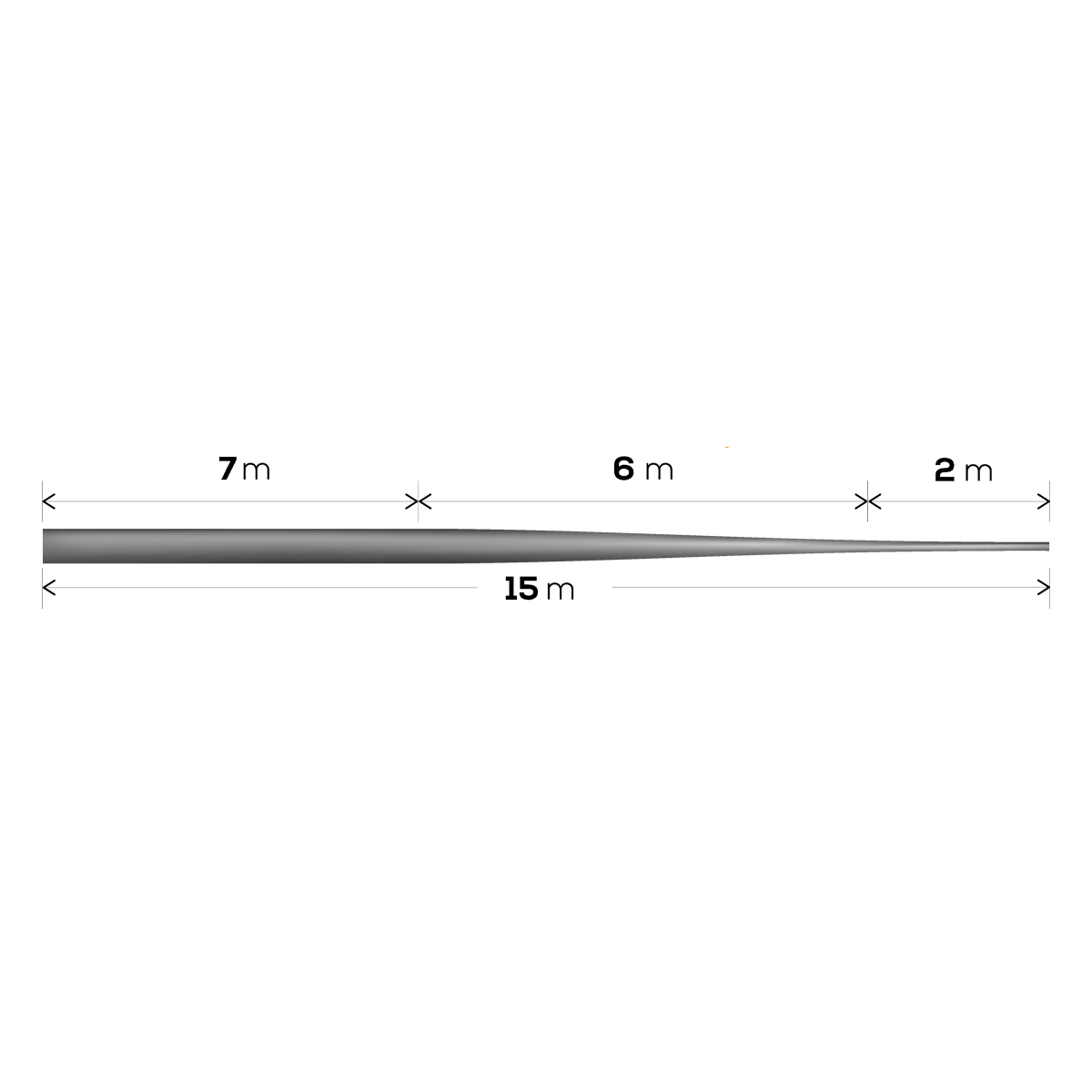 Golden Catch G.Carp Tapered Leader 5x15m 0.26-0.57mm - Photo №1