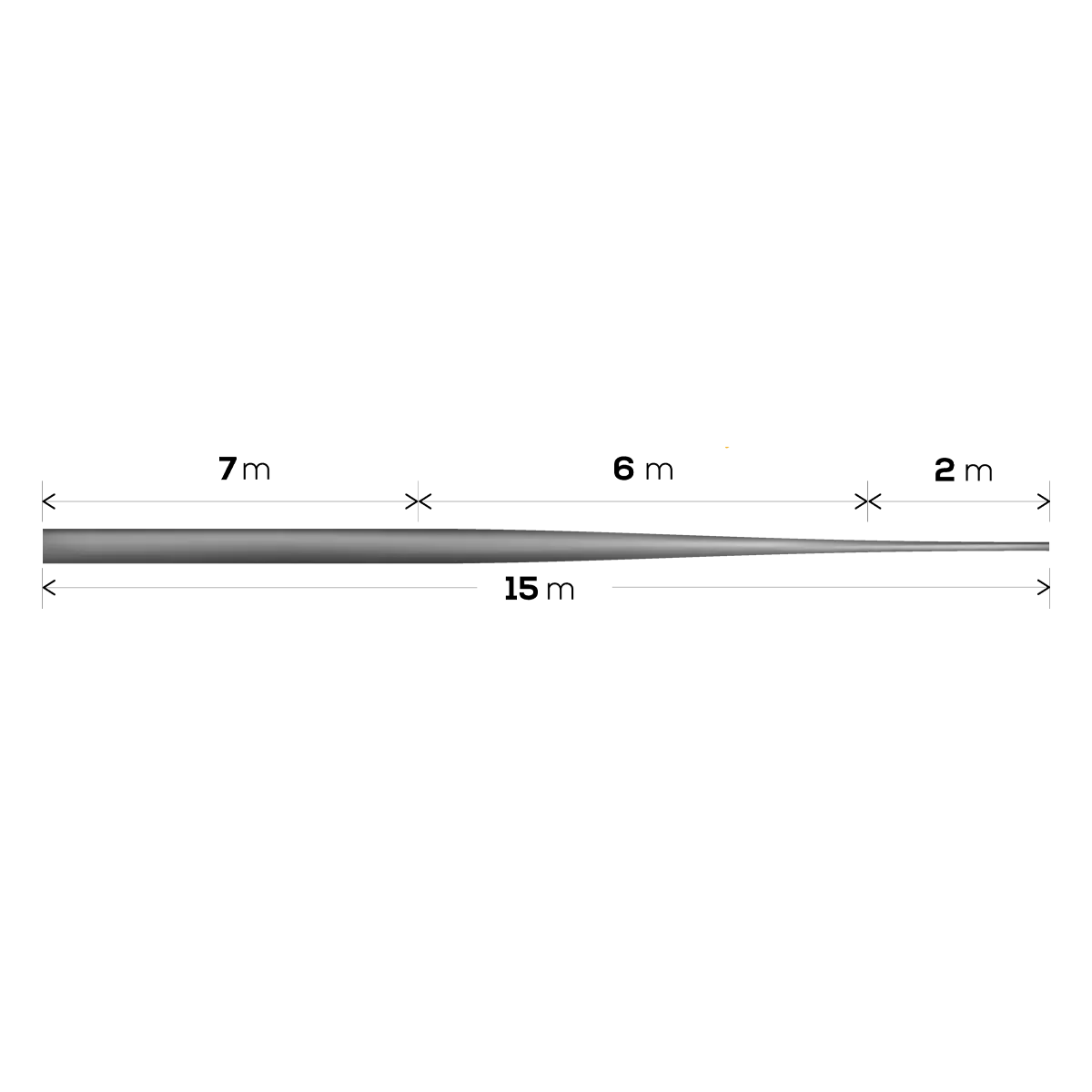 Golden Catch G.Carp Tapered Leader 5x15m 0.26-0.57mm - Photo №1