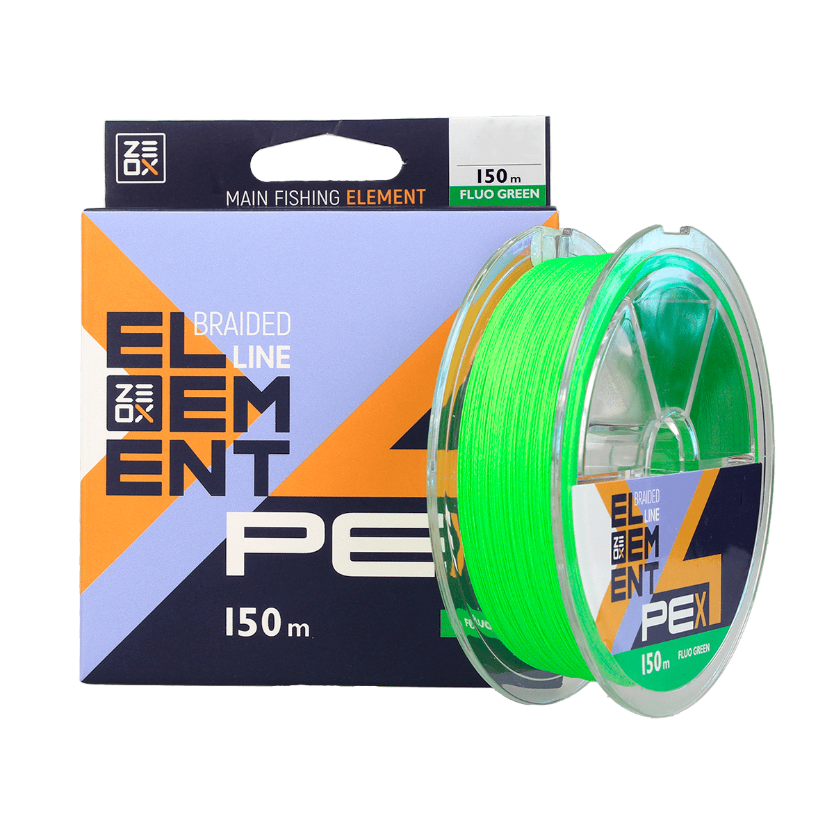 ZEOX Braided Line Element PE X4 150m Fluo Green #3.5