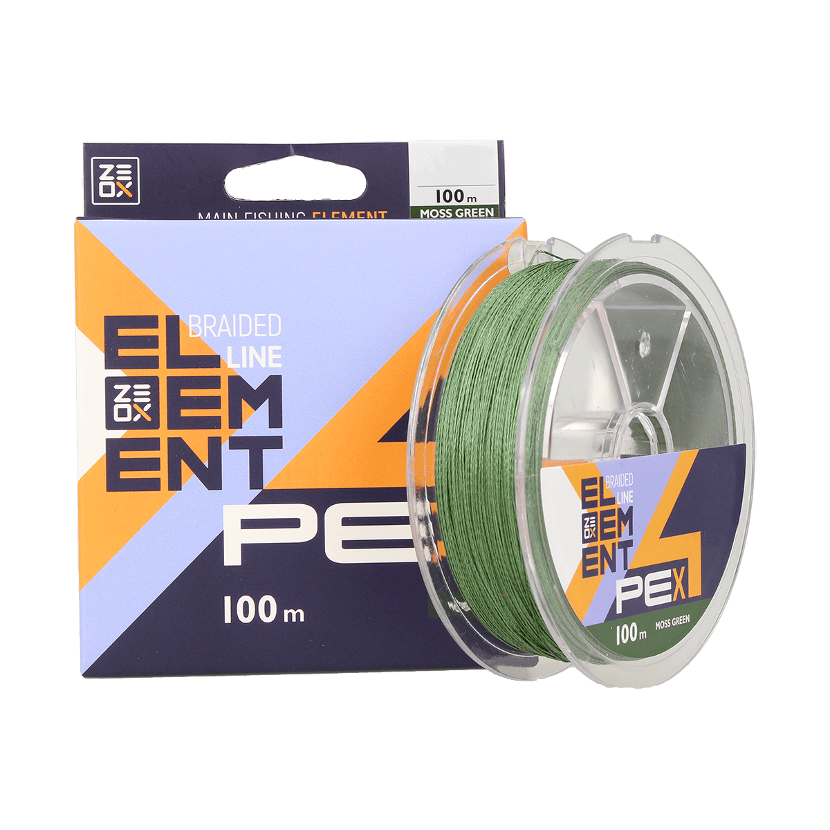 ZEOX Braided Line Element PE X4 100m Moss Green #3.0