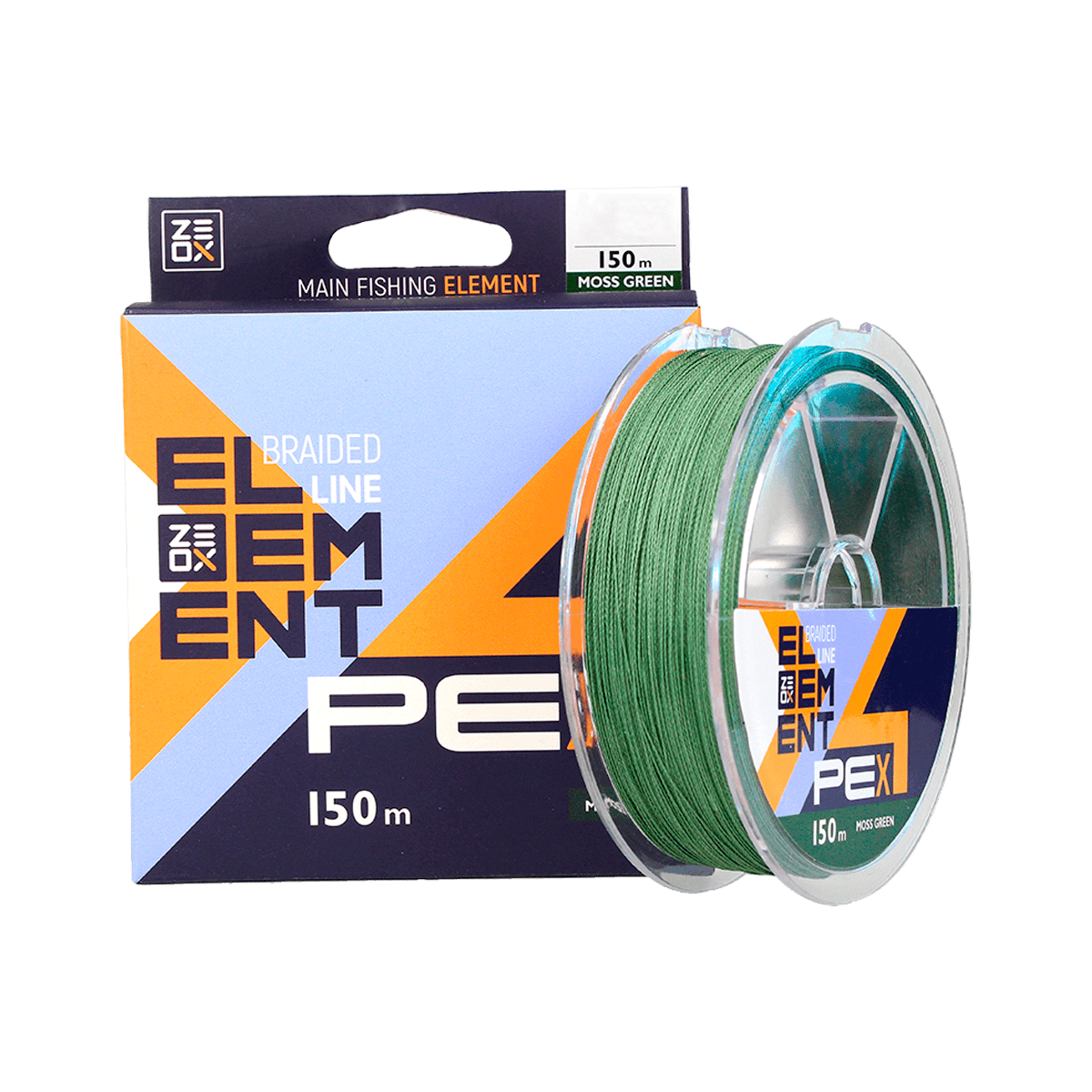 ZEOX Braided Line Element PE X4 150m Moss Green #1.5