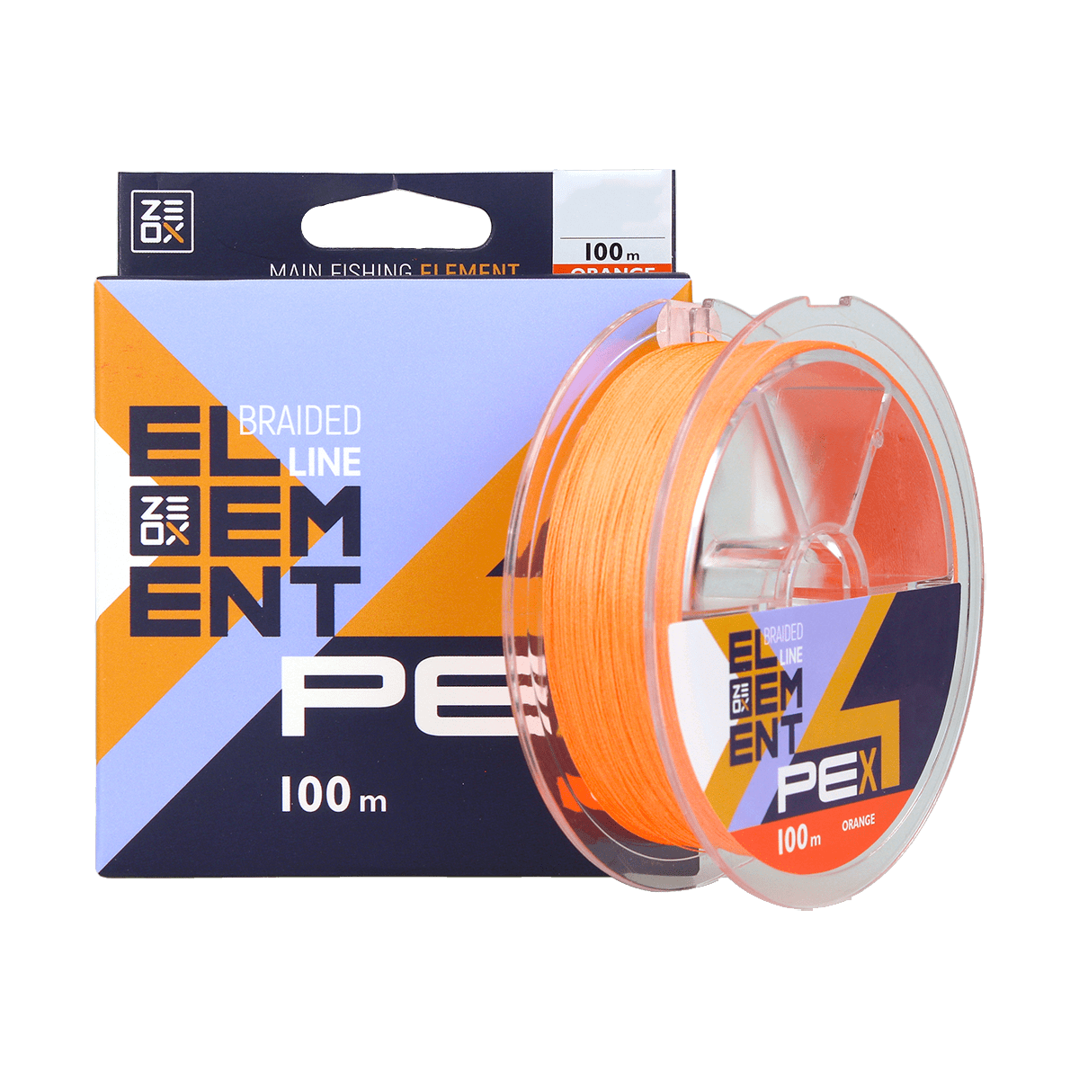 ZEOX Braided Line Element PE X4 100m Orange #1.0