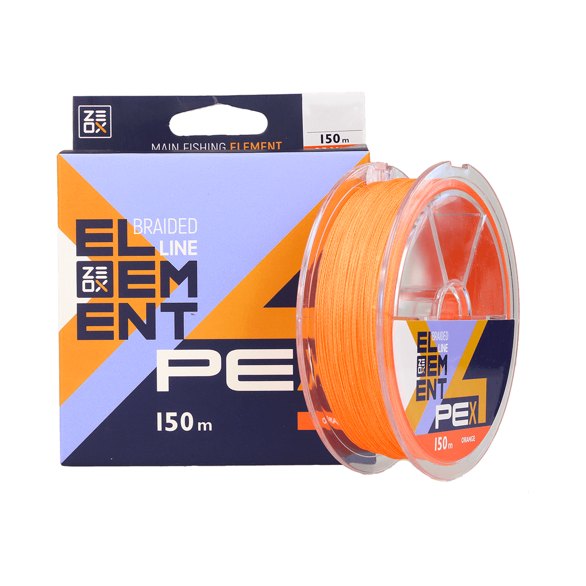 ZEOX Braided Line Element PE X4 150m Orange #0.6