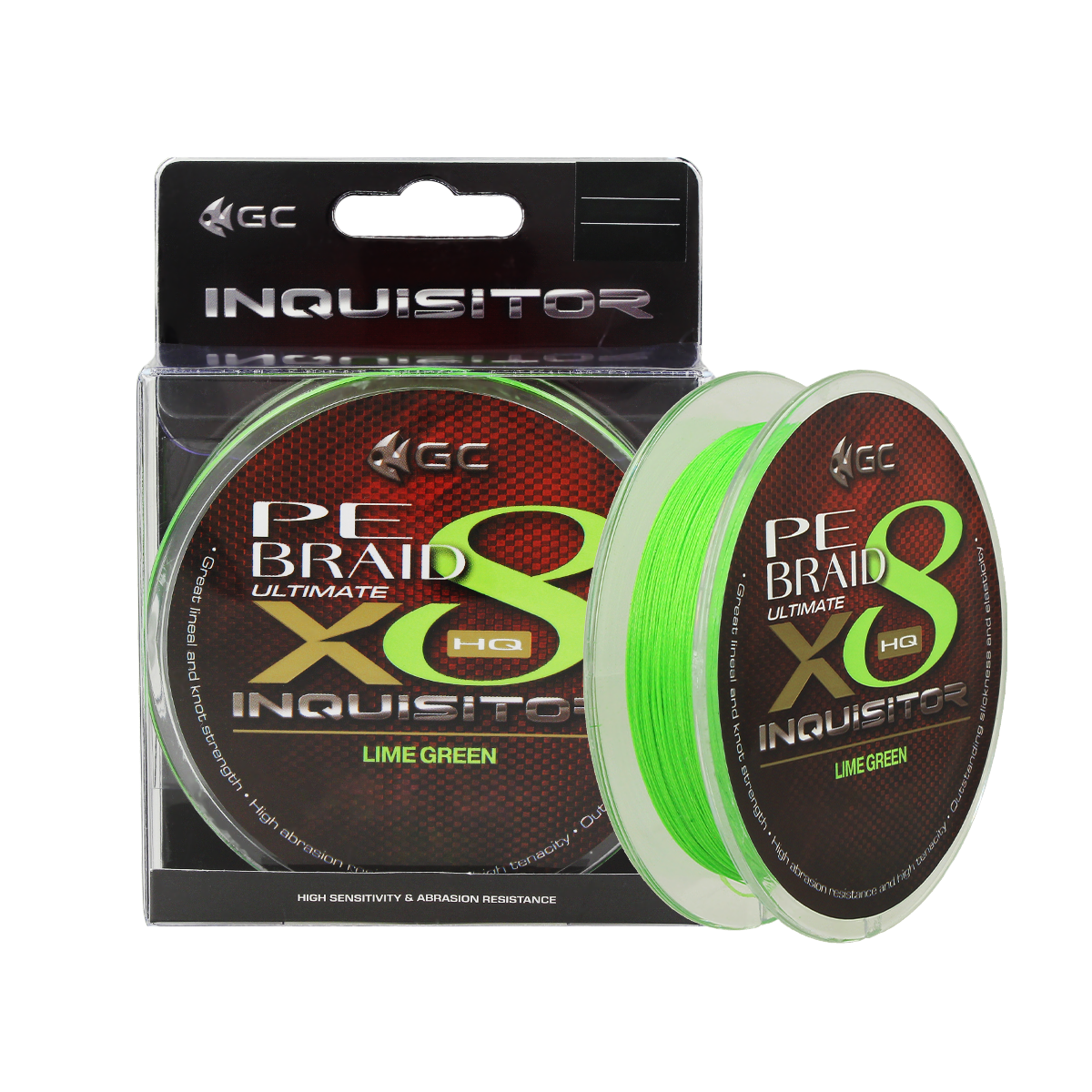 Golden Catch Braided Line Inquisitor PE X8 100m Lime Green #1.2