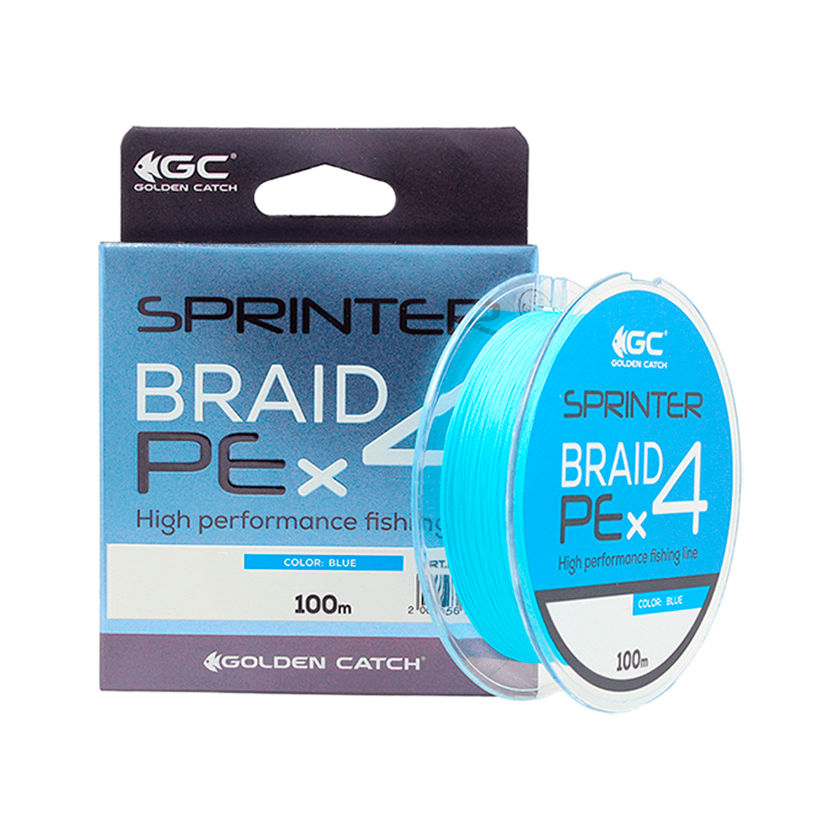 Golden Catch Braided Line Sprinter PE X4 100m Blue #0.6