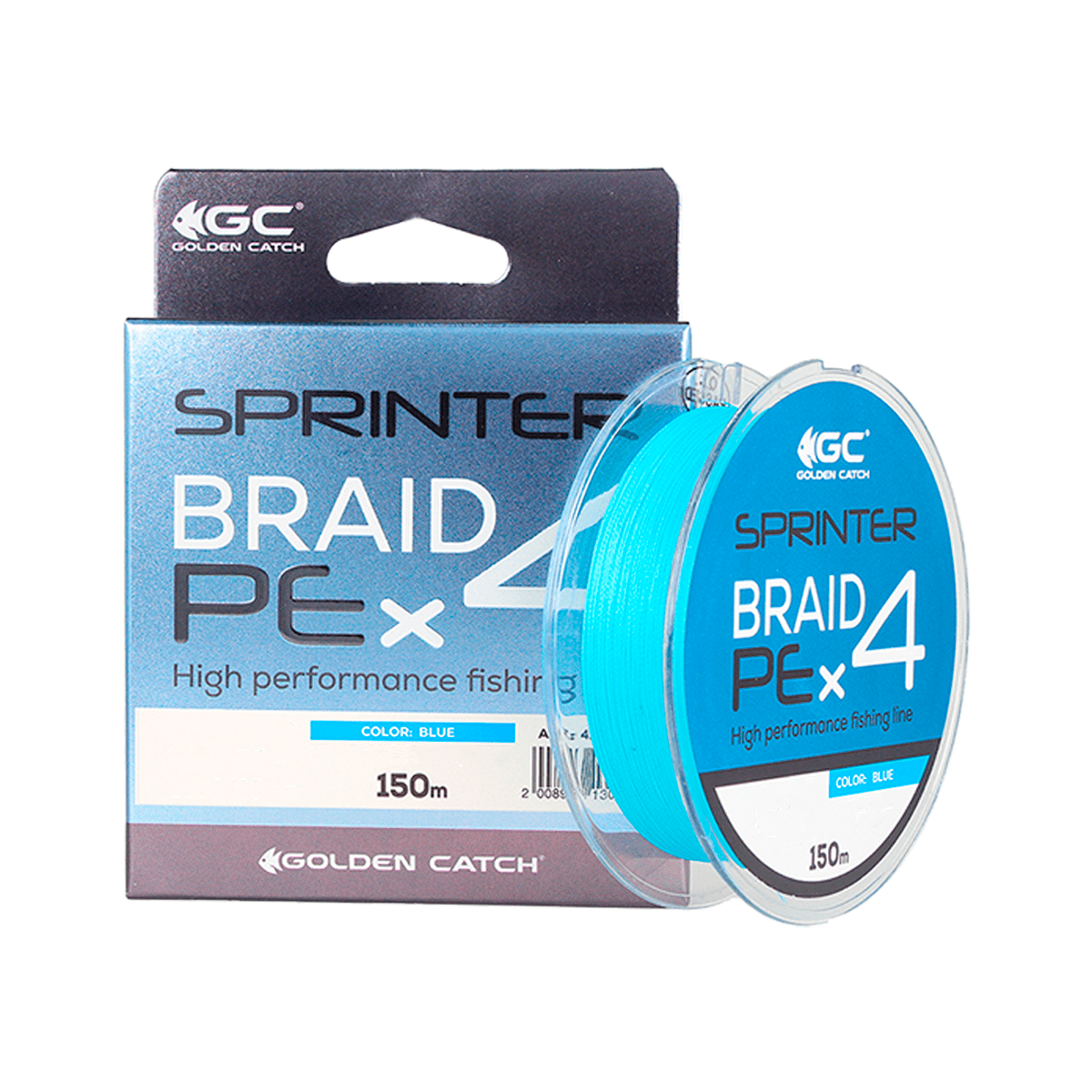 Golden Catch Braided Line Sprinter PE X4 150m Blue #0.6