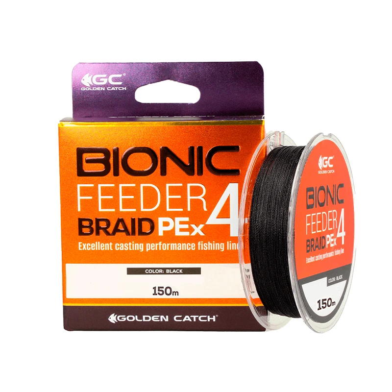Golden Catch Braided Line Bionic Feeder PE X4 150m Black #0.6