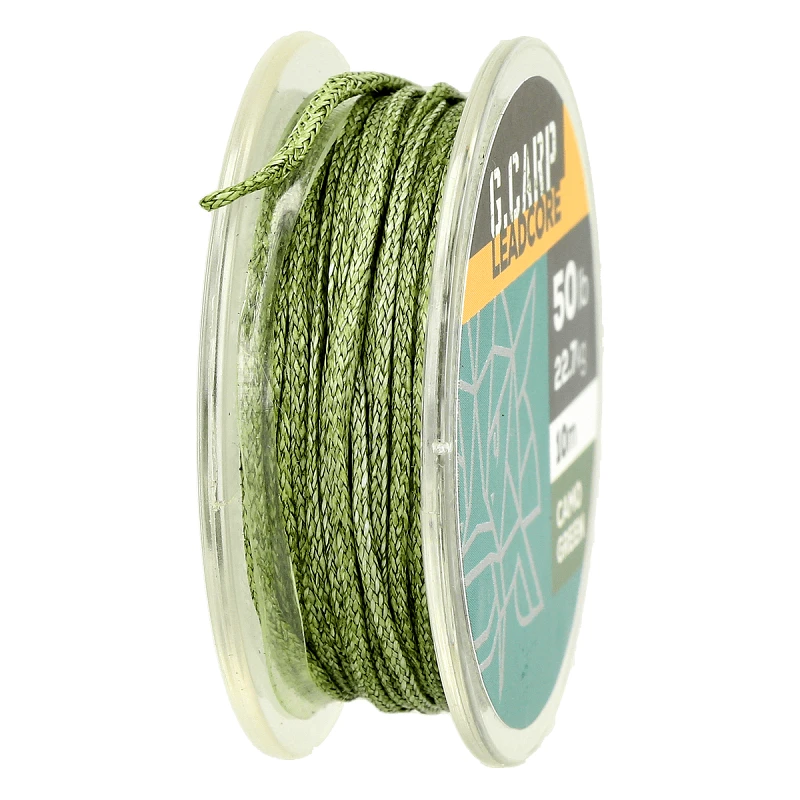 Golden Catch G.Carp Corefree Leadcore 10m 50lb Camo Green (lead-free) - Photo №1