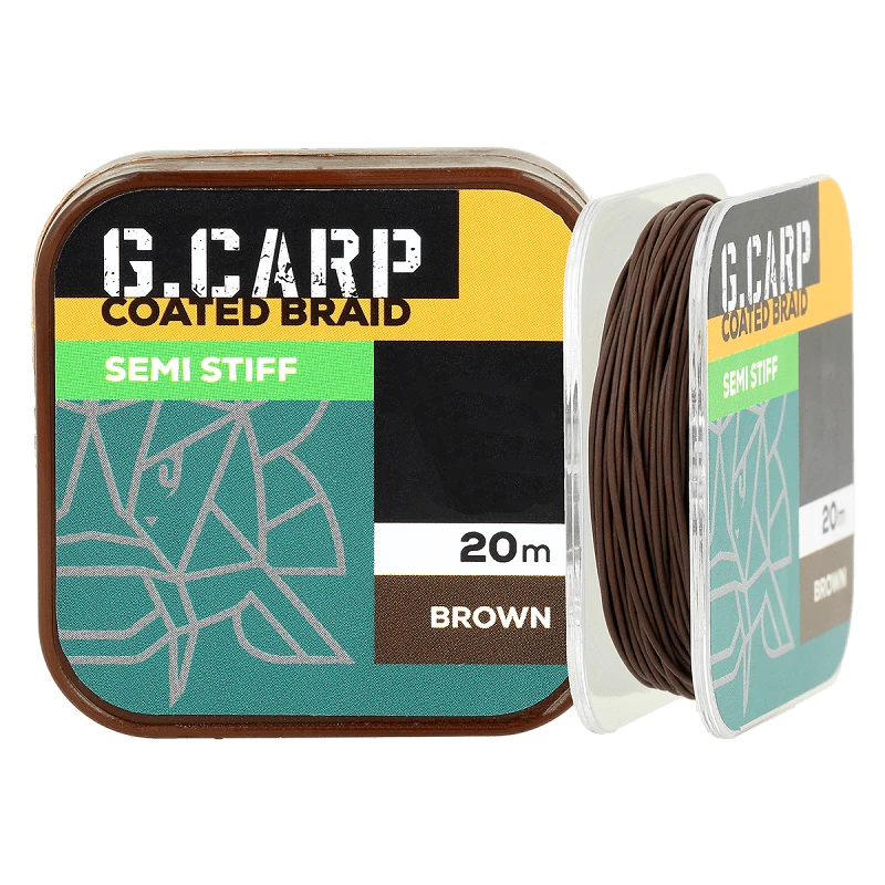 Golden Catch G.Carp Coated Braid Semi Stiff 20m 15lb Brown