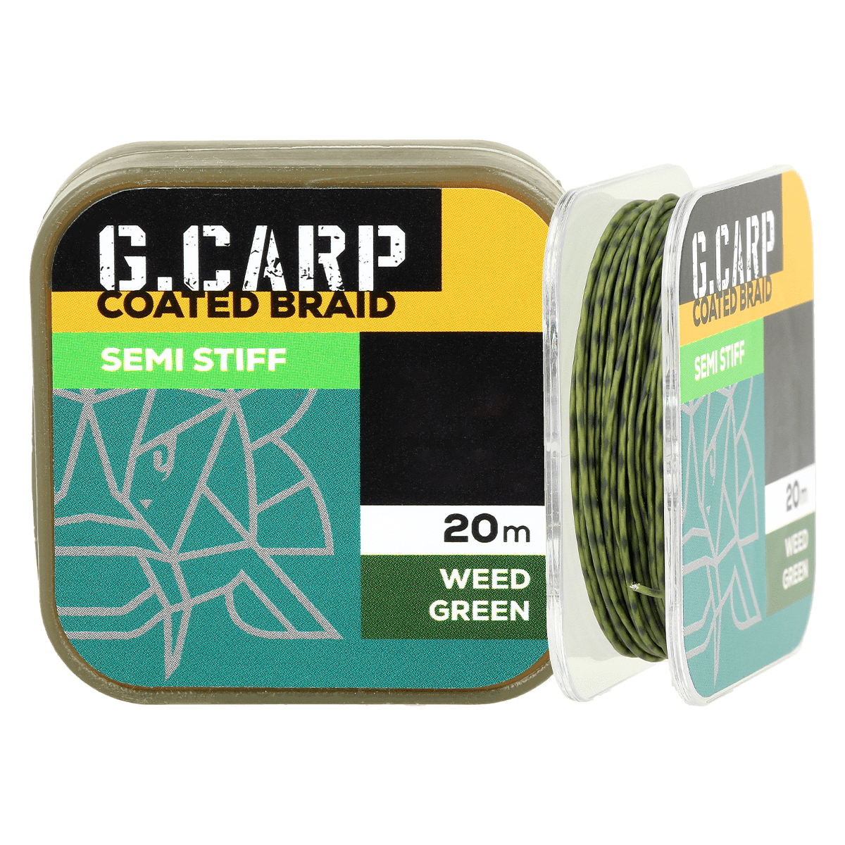 Golden Catch G.Carp Coated Braid Semi Stiff 20m 15lb Weed Green